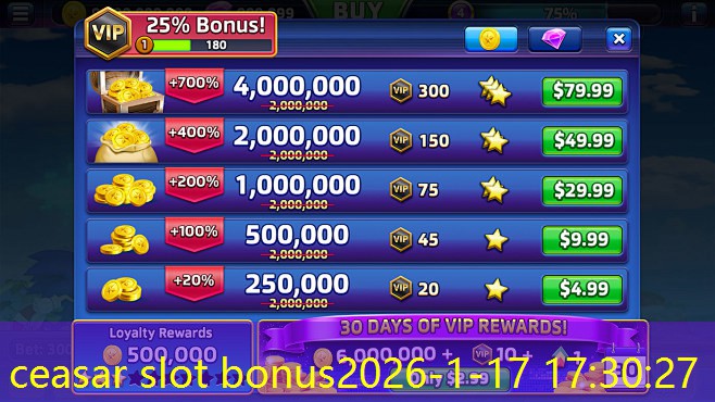 ceasar slot bonus
